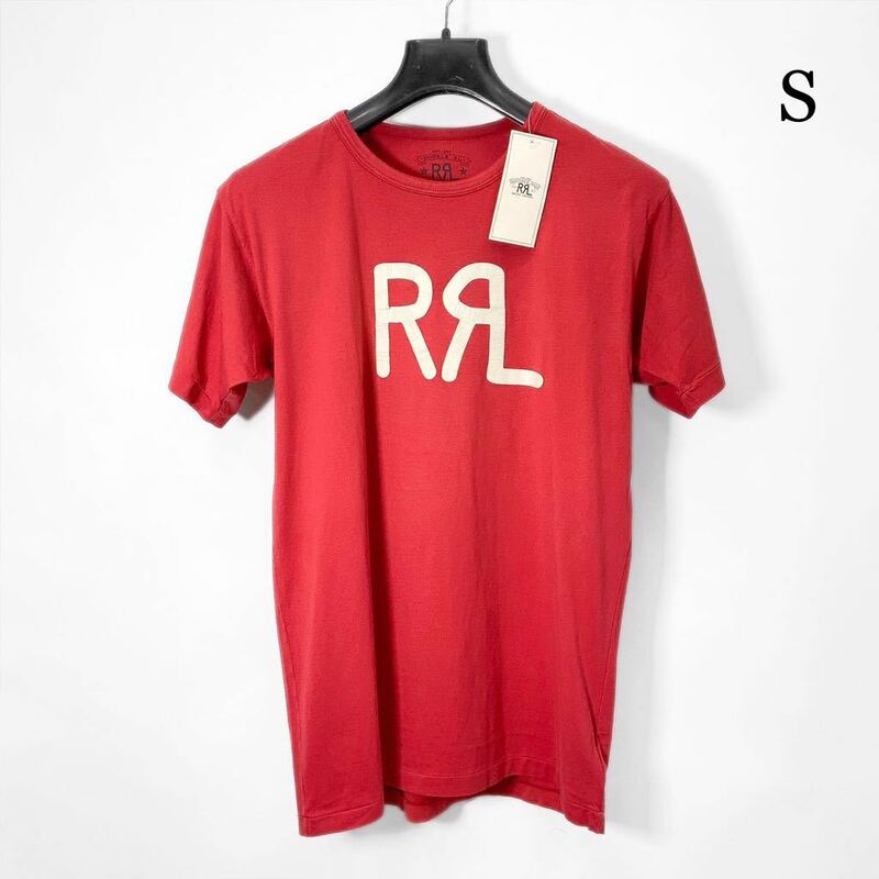 22SS 新品 DOUBLE RL RRL ロゴ ジャージー グラフィック Tシャツ ラルフローレン ダブルアールエル　半袖 カットソー ニット 赤 Sサイズ