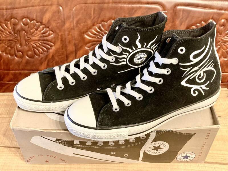 ★☆90s!USA!希少レア!!コンバース ALL STAR デニスロッドマン 8.5 27cm 黒 converse オールスター ハイカット デッド ビンテージ 207★