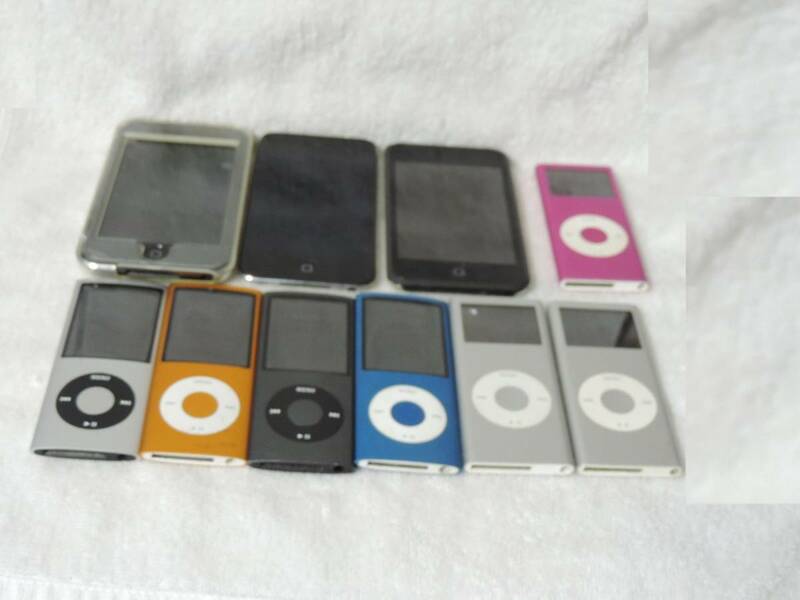 【値下げ交渉可】4点 iPod nano A1285(8GB)+3点A1199+2点A1213+1点A1367・動作未確認・(総計:10点 iPod 本体のみ)!!!