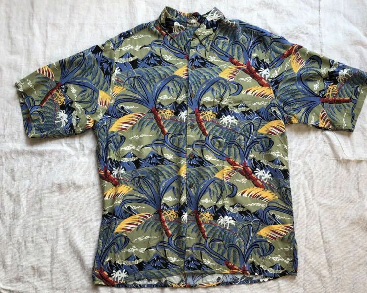 80s 90s Reyn spooner レインスプーナー アロハシャツ レーヨン アメリカ製 ハワイアンシャツ 半袖シャツ 柄