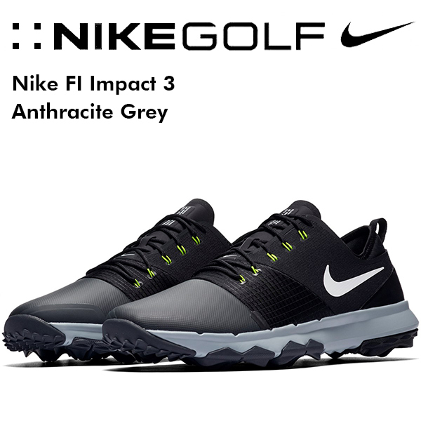 28.5cm Nike FI Impact 3 Anthracite Grey ナイキ　FI インパクト3　アスレチックグレー　ゴルフシューズ