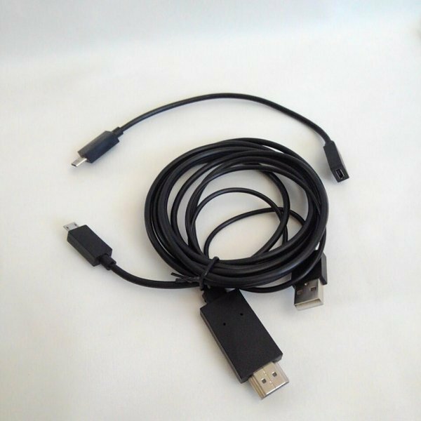 Micro USB→HDMI変換アダプター(1080P/2ｍ) MHL変換ケーブル付属 【訳あり】37 00093