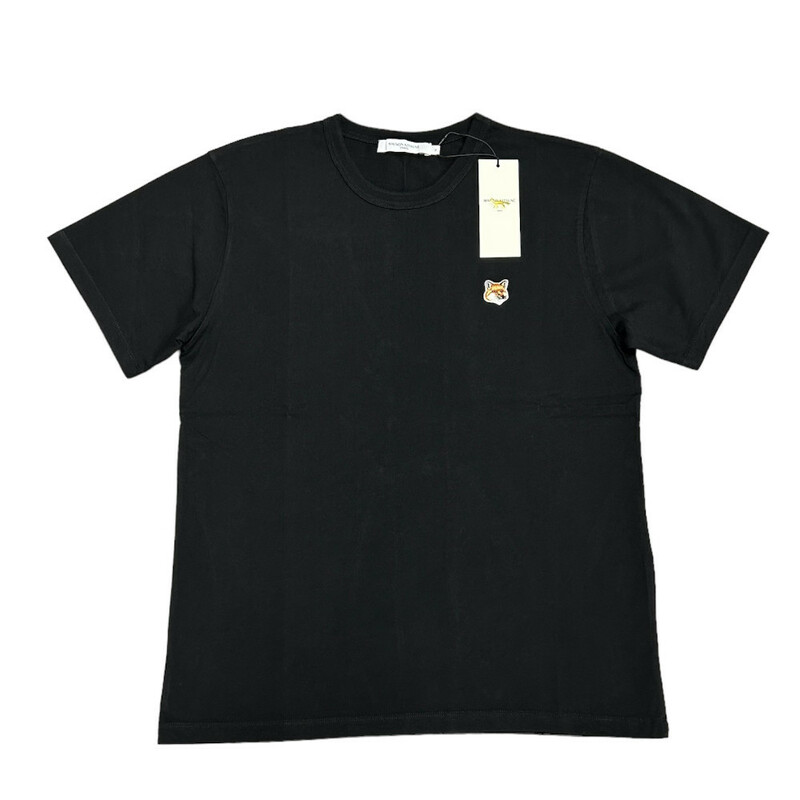 新品 Sサイズ MAISON KITSUNE フォックスヘッド Tシャツ メゾンキツネ ブラック