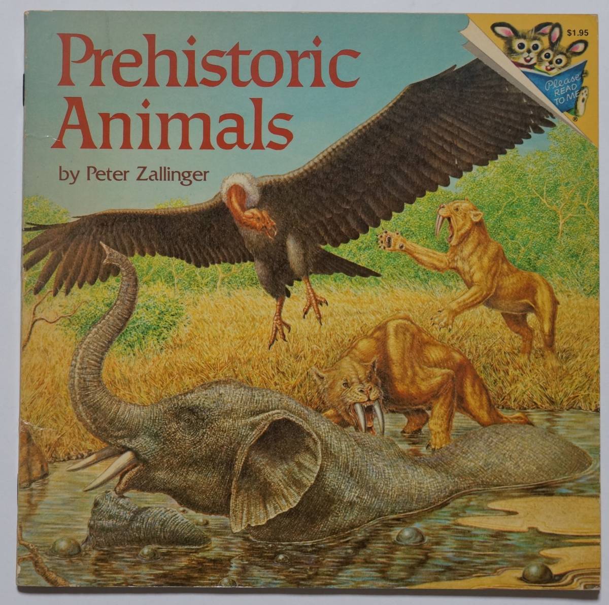 先史時代の生き物「Prehistoric Animals」1981年発行/旧石器時代/縄文時代/弥生時代/古墳時代/図鑑/恐竜/ペーパーバック/英語