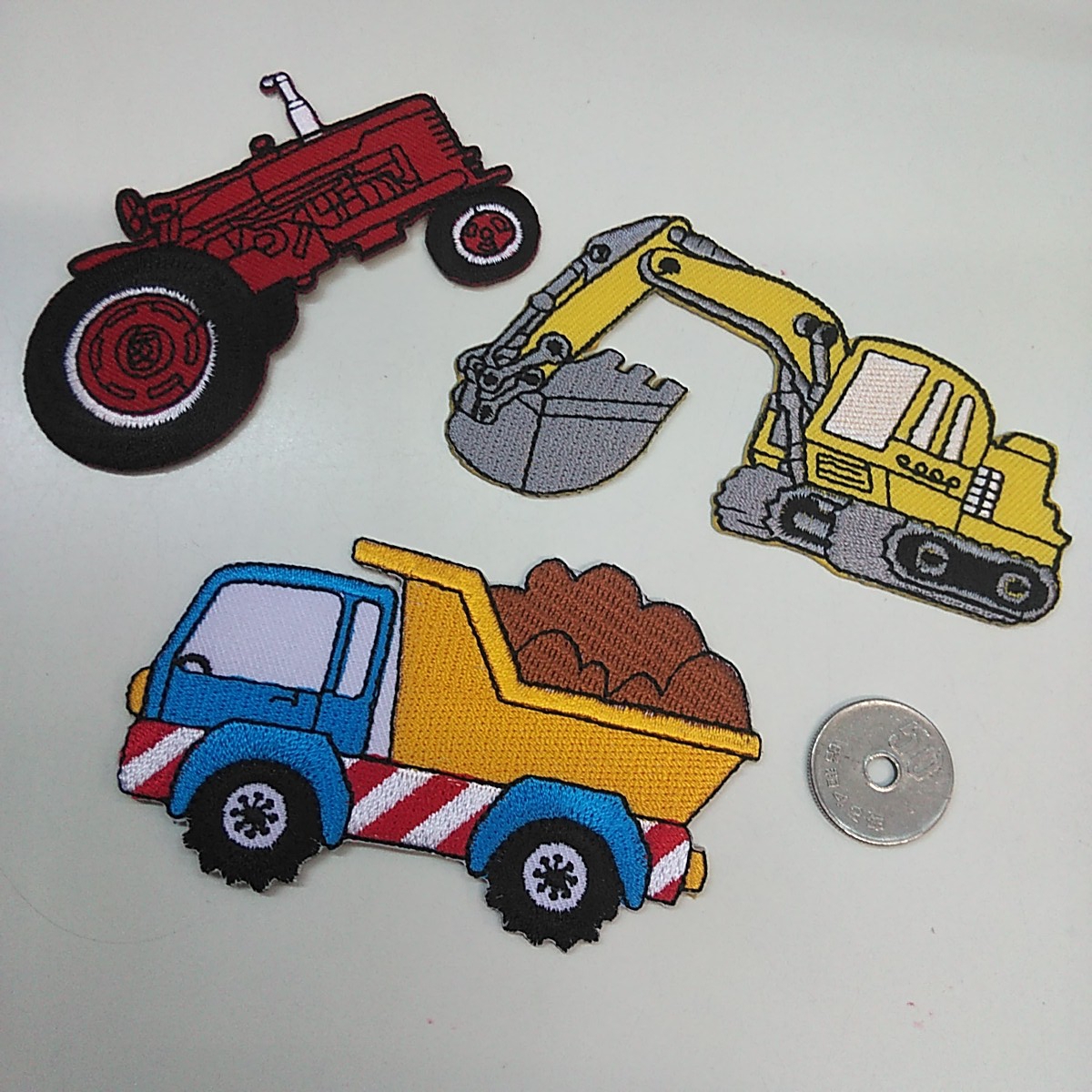 ◎ 今日からボクも運転手 ワッペン 3枚セット s055　 アイロンワッペン パッチ 車　男の子　幼稚園　保育園　働くおじさん