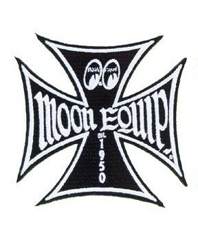 MOON Equip Iron Cross Patch MOONEYES ムーンアイズ パッチ ワッペン [MQP001] BK