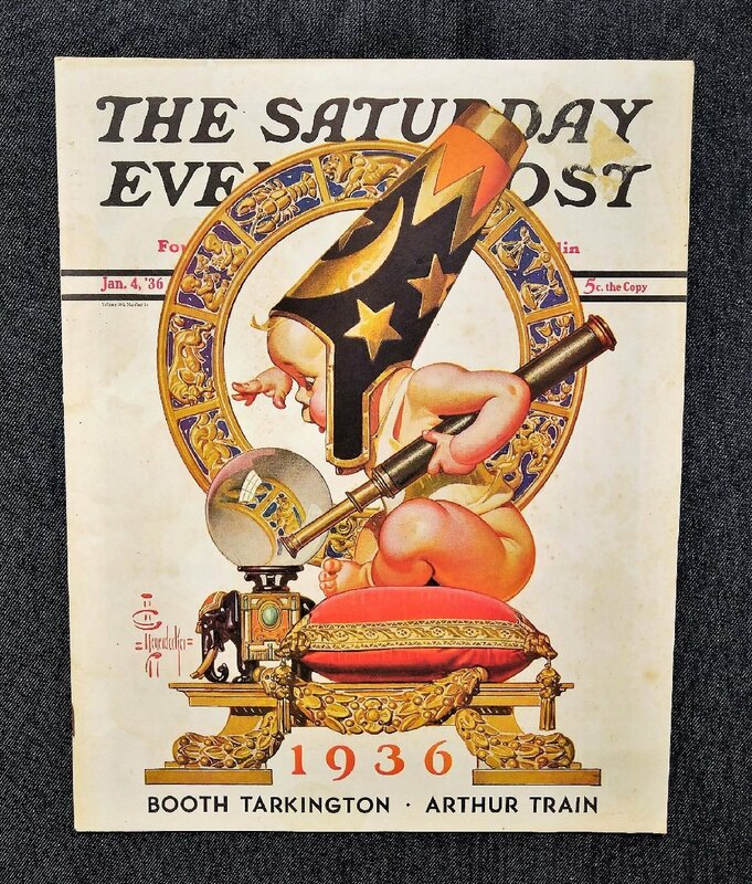 1936年 J・C・ライエンデッカー 赤ちゃん表紙 サタデー・イブニング・ポストJ.C. Leyendecker New Year’s Baby The Saturday Evening Post