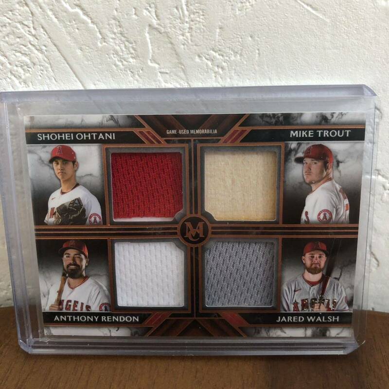 Topps 2022 Museum Collection Baseball Primary Pieces Quad Relic Card 75枚限定 大谷翔平 マイクトラウト レア 貴重 即決