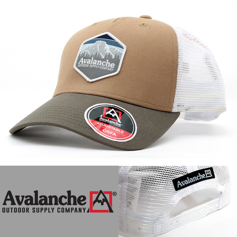 メッシュキャップ 帽子 メンズ アバランチ Avalanche Summit Trucker Hat カーキ 1RTGK-01 アジャスタブル USA