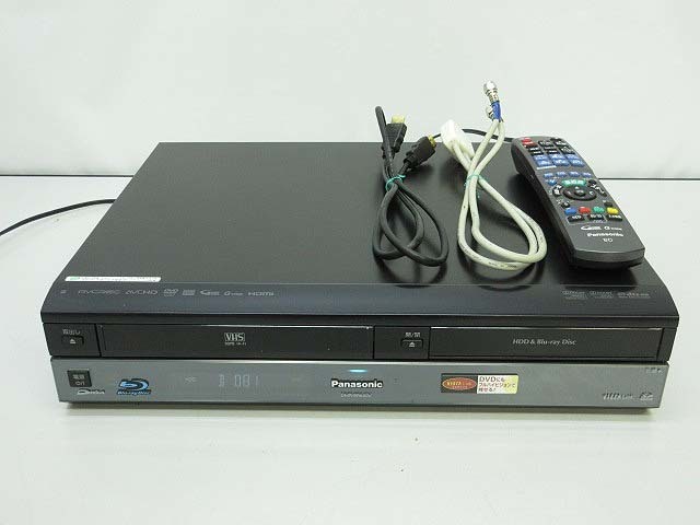 ★sz0584　パナソニック　HDD搭載VHS一体型ブルーレイレコーダー　DMR-BR630V　リモコン/HDMIケーブル付き　Panasonic　ビデオ　BD★