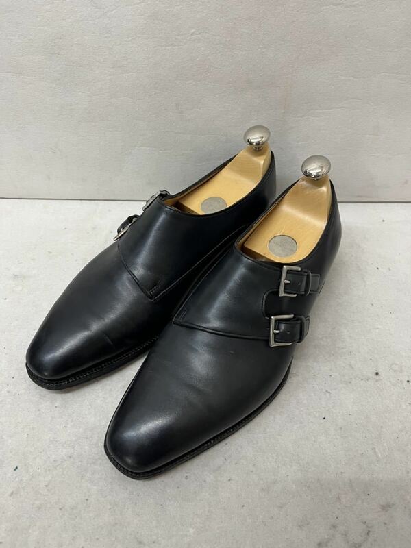 20230317【JOHN LOBB】ジョンロブ ドレスシューズ CHAPEL チャペル ダブルモンク 8E ブラック レザーシューズ セミスクエアトゥ