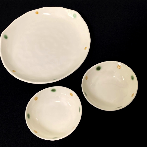 ★未使用★新品【美濃焼】小鉢2×中皿1　セット/プレート/盛り皿
