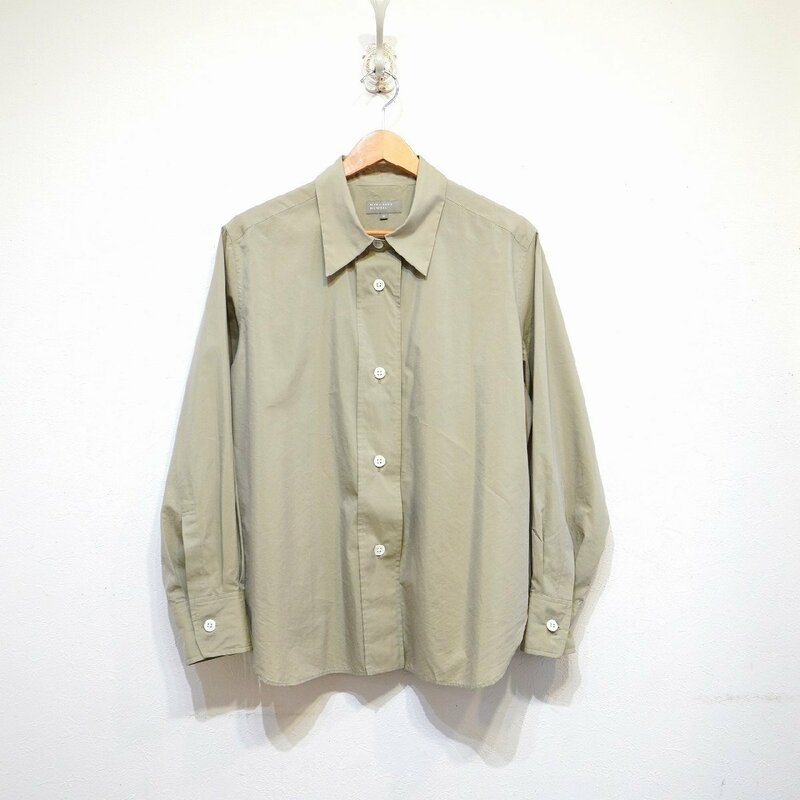 MARGARET HOWELL (Ⅲ)　21ss シルク混シャツ　WASHED COTTON SILK 5781153013 マーガレットハウエル レディース H3-31