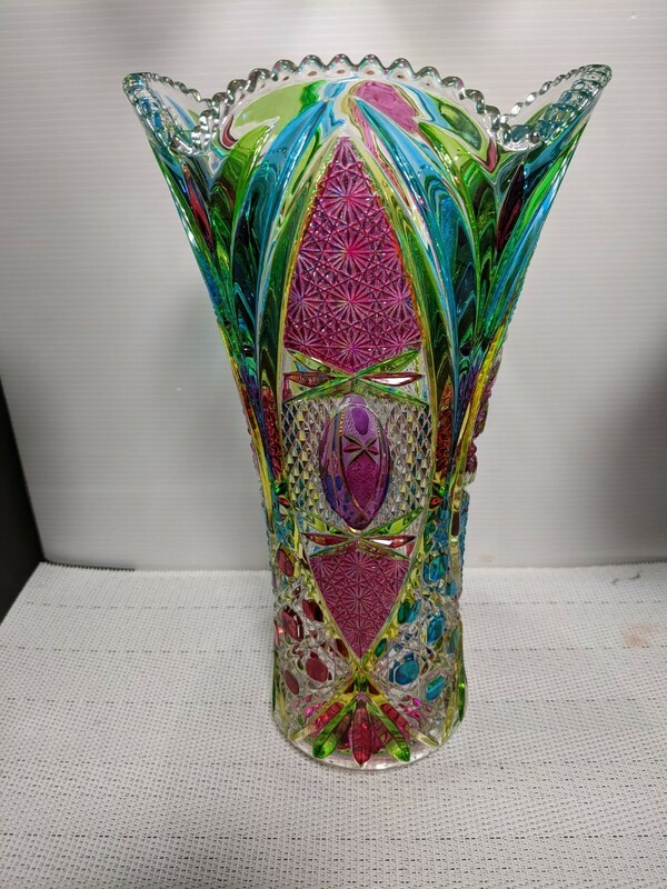 カラフルガラス花瓶　１個