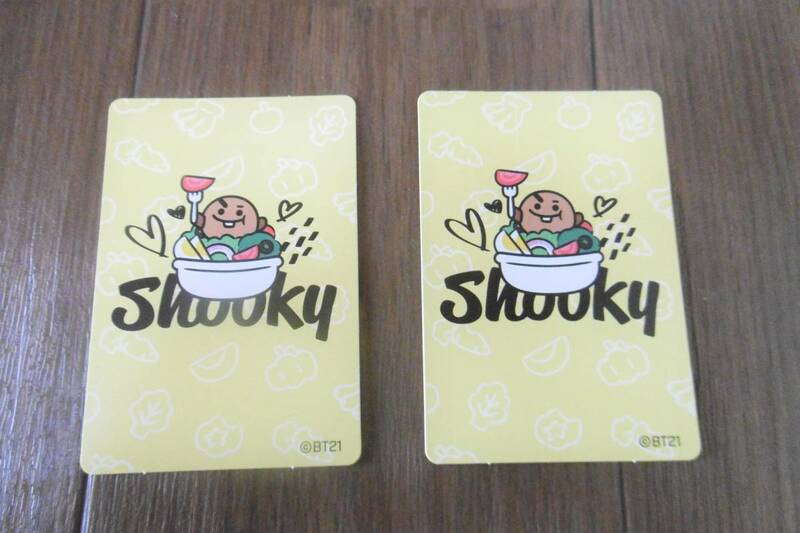 ☆BTS☆BT21 　SHOOKY　フィッシュソーセージ　カード２枚