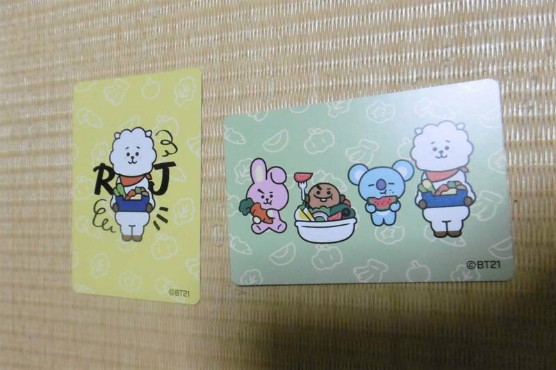 ☆BTS☆BT21 　RJ　SHOOKY　KOYA　COOKY　フィッシュソーセージ　カード２枚