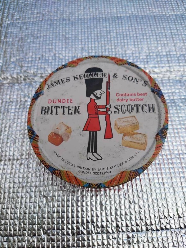 JAMES KEILLER & SON'S バタースコッチ 空き缶 イギリス レトロ アンティーク ヴィンテージ 当時物 コレクション
