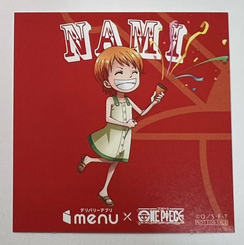 ★ 超レア 非売品 menu X ONE PIECE ナミ ステッカー メニュー ワンピース