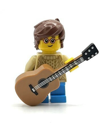 即決 未使用 レゴ LEGO ミニフィグ シティ ミニフィギュア 　アコースティックギター　ギターを弾く男の子 　セーター