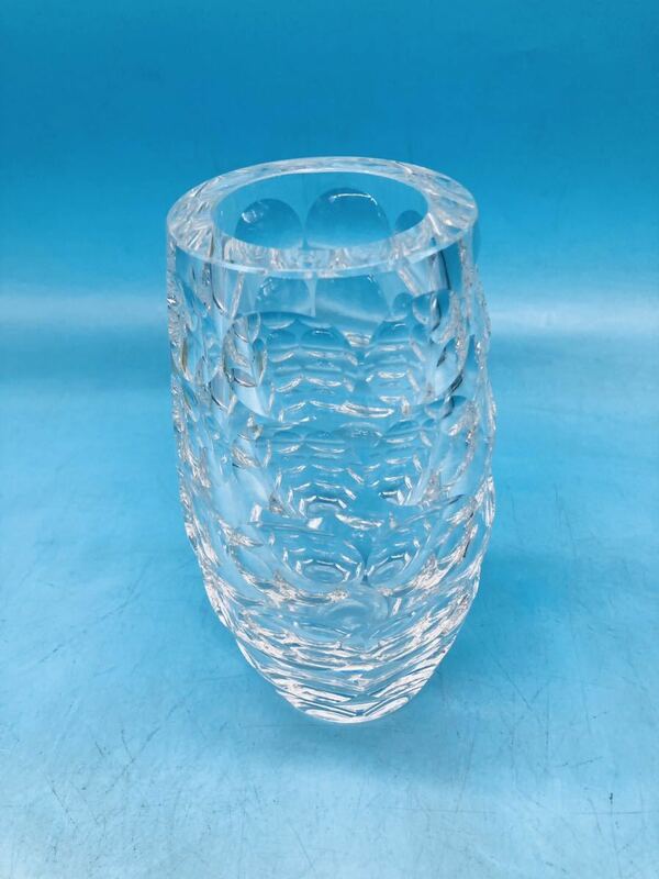 【A6618O062】KAGAMI CRYSTAL カガミクリスタル フラワーベース クリスタルガラス 花瓶 花器