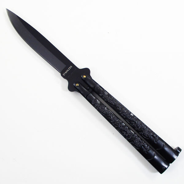 バタフライ ナイフ butterfly knife ブラックドラゴン 7023 182g*同梱ok