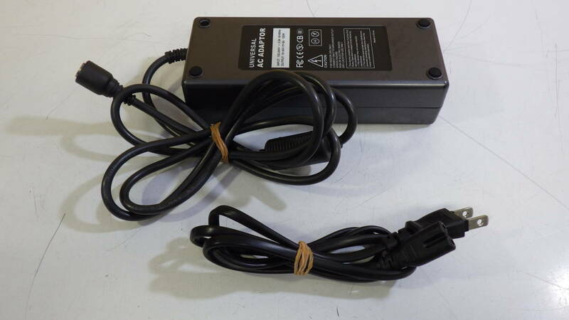 UNIVERSAL AC ADAPTOR 15-24V 8A 120W アダプター VW-1 300V 80°C 動作確認済み#655W23