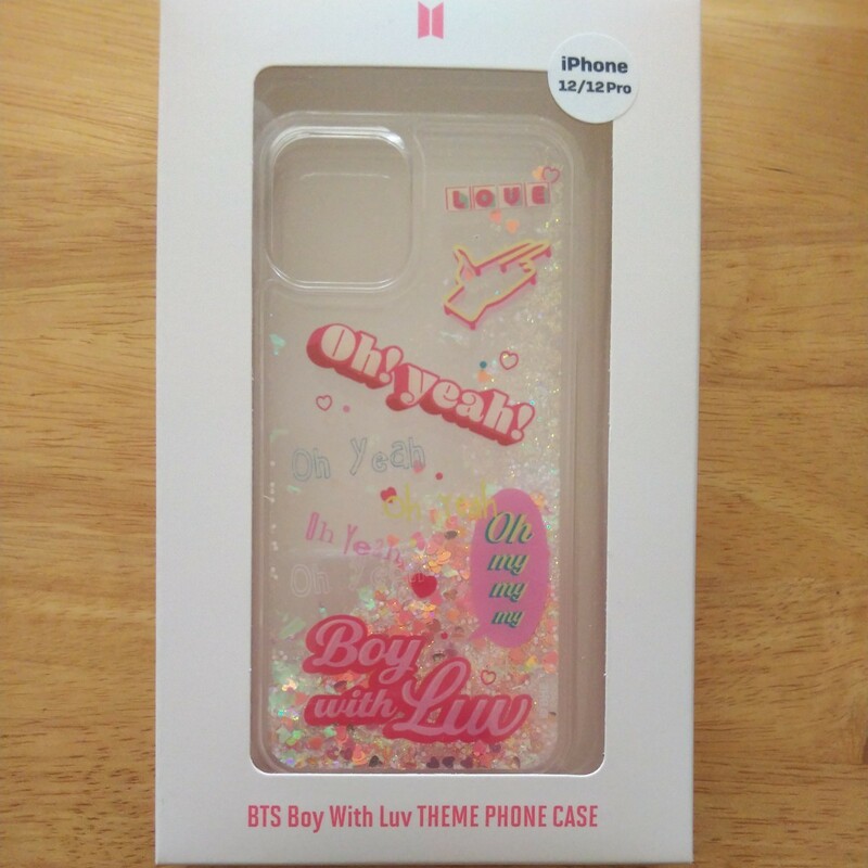 BTS Boy With Luv THEME iPhone 12Pro/12 スマートフォンケース 流れるラメ iPhoneケース