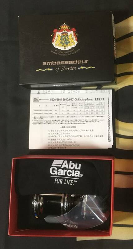 ★新品未使用★ アブガルシア Abu Garcia アンバサダーAmbassadeur 5600CA FACTORY TUNED ブラック