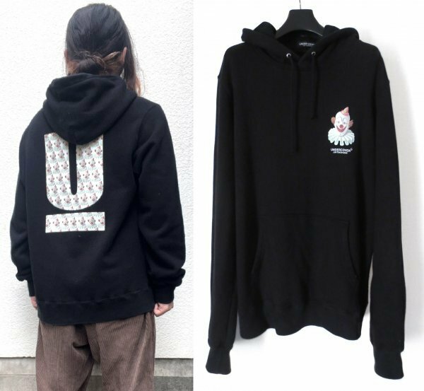 【希少】アンダーカバー PIERROT U LOGO HOODIE フーディー スウェット パーカー 5 ブラック UNDERCOVER ピエロ