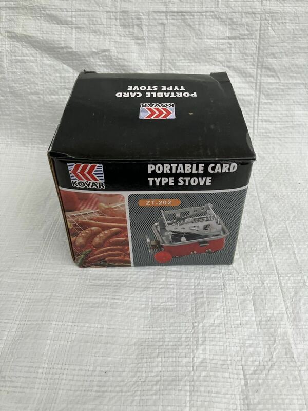 未使用品◎ KOVAR PORTABE CARD TYPE STOVE ZT-202 ソロストーブ コンロ キャンプ バーベキュー ポータブル ストーブ カセットコンロ m011