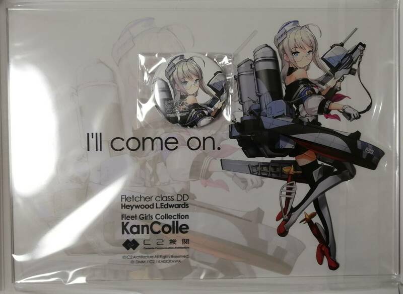 C101 艦これ アクリルボード Heywood L.E. ヘイウッド 缶バッジ付 comiket コミケ101 コミックマーケット101