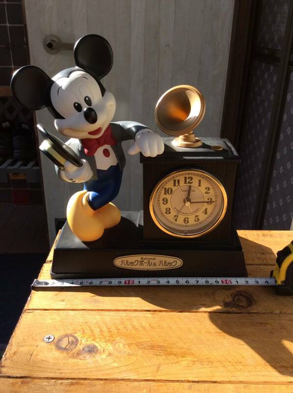 レトロ ビンテージ アンティーク ミッキーマウス ミッキー ディズニー Disney 置き時計 時計 ナショナル National パルックボール パルック