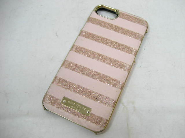 kate spade ケートスペード i phone 6/7/8 アイフォン アイフォーン ケース カバー ボーダー ラメ ピンク