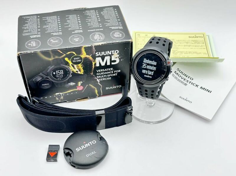 5-75 未使用 廃盤 SUUNTO スント M5 オール ブラック 心拍計 ランニング トレーニング 腕時計 ウォッチ