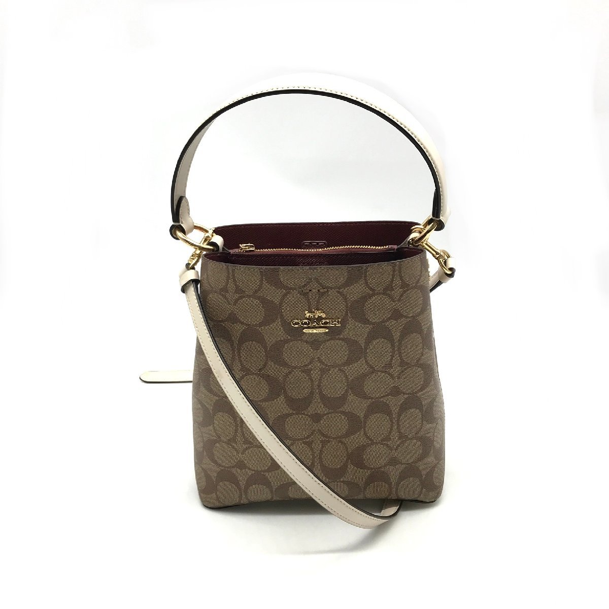 COACH コーチ シグネチャー 2WAY ハンド ショルダー バッグ ベージュ 超美品 M9969
