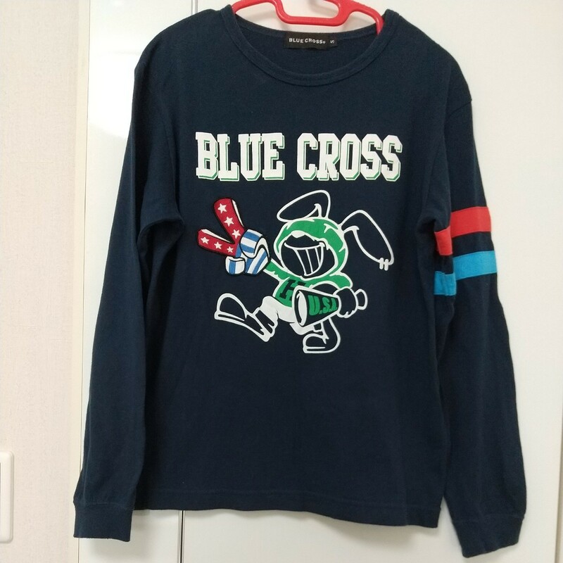 【送料無料】 BLUE CROSS ブルークロス 長袖Tシャツ S(140)サイズ 男子 ネイビー