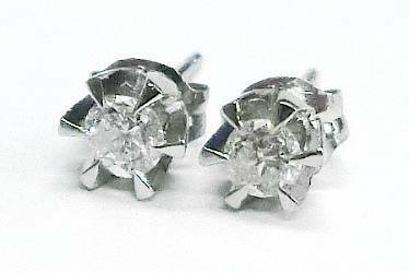 【13-54】プラチナ ダイヤモンド0.14ct×2 ピアス【菊地質店】