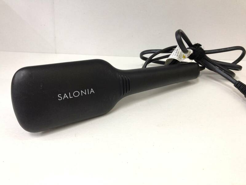 SALONIA サロニア ストレートヒートブラシ ブラック SL-012BK 通電のみ確認 230405f8