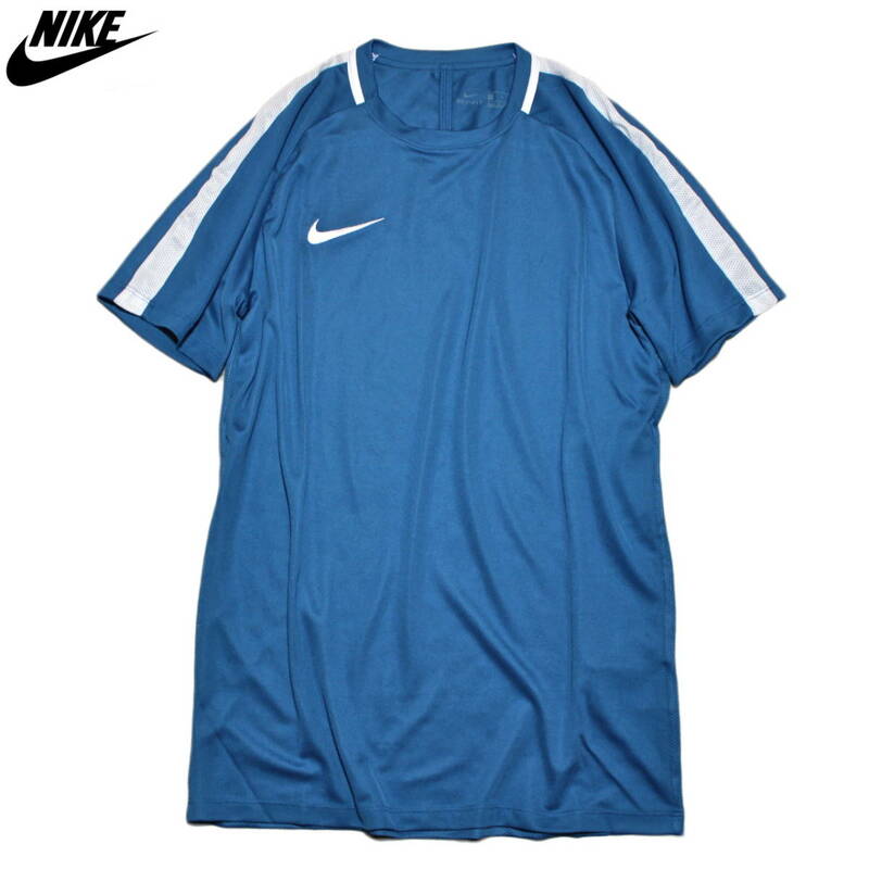 【新品】ナイキ アカデミー 半袖 Tシャツ【457：青】S サッカー フットサル トレーニング ドライフィット nike