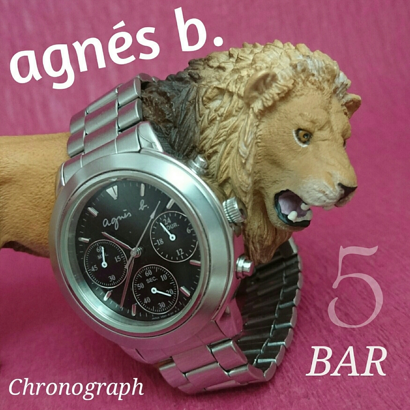 agnes b.　アニエスベー　クロノグラフ　5気圧防水　腕時計　中古　電池切れ　AW149 