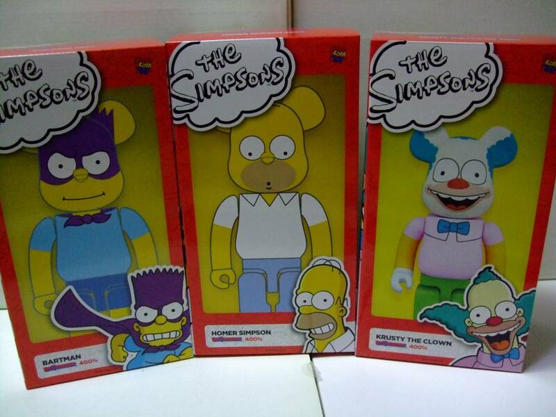 激レア シンプソンズ ベアブリック 400%SET ホーマー&バート&クラウン (BE@RBRICK THE SIMPSONS シンプソン HOMER krusty the clown)