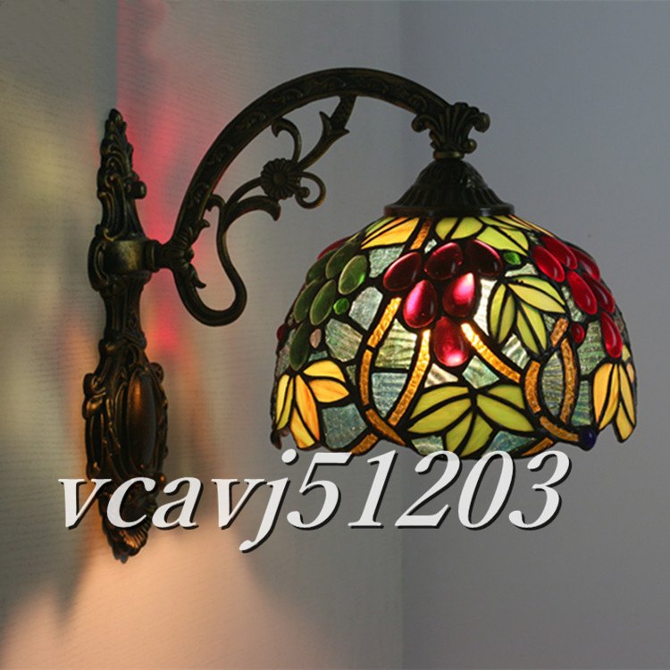 ◆稀少品◆芸術品◆ウォールライト ステンドランプ ステンドグラス 花柄 ランプ 壁掛け照明 アンティーク ティファニー 室内装飾