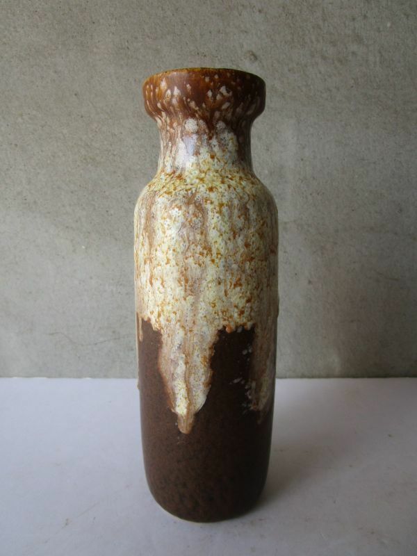ドイツ 1970年代 West Germany scheurich社製 Fat Lava(溶岩釉) 花瓶 22.5cmH イームズ/シューリッヒ/OP-ART/ミッドセンチュリーモダン