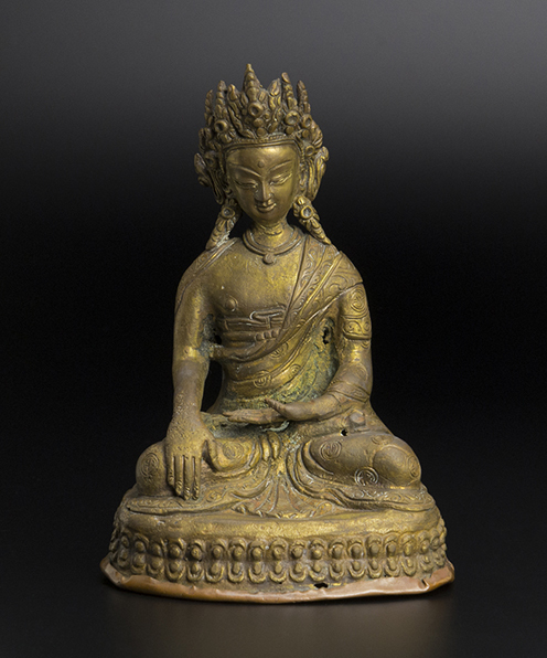 17世紀 銅釈迦摩尼佛造像 共箱 铜释迦摩尼佛造像　仏像 古美術