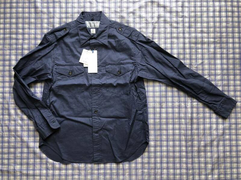 ●GLOSTER 長袖シャツ ネイビー 1サイズ 未使用品