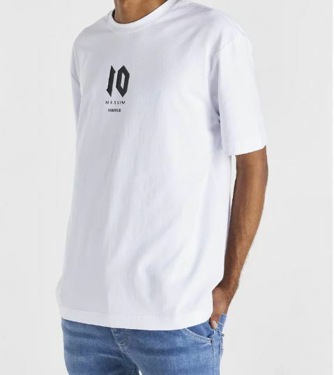 Messi X　Siksik オーバーサイズ ロゴ Tシャツ - ホワイト　Oversized Logo tee　/（US）XL
