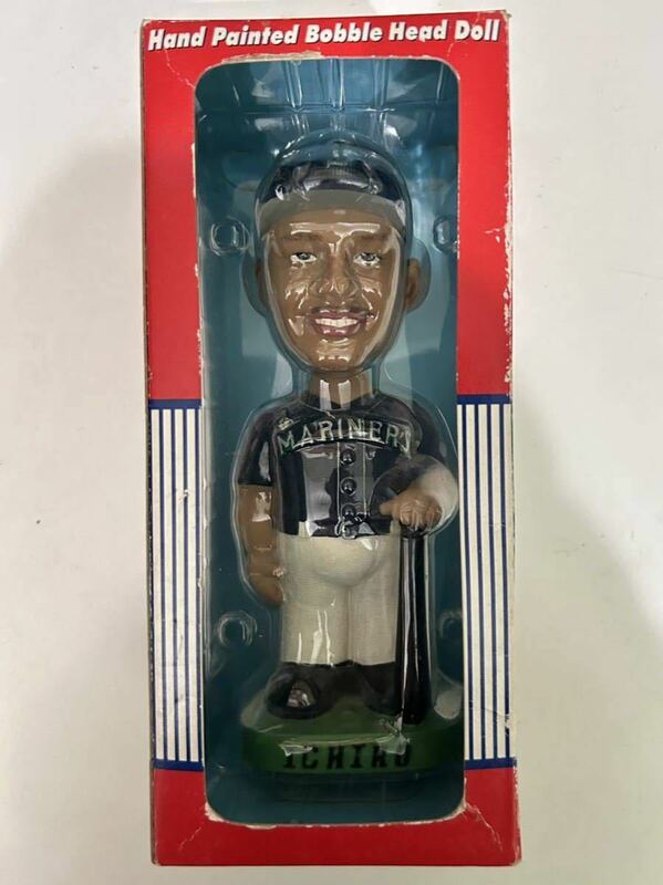 【新品未開封品】GENUINE HAND PAINTED BOBBLE HEAD DOLL ボブルヘッド人形 イチロー シアトル・マリナーズ MLB BOBBLE DOBBLES