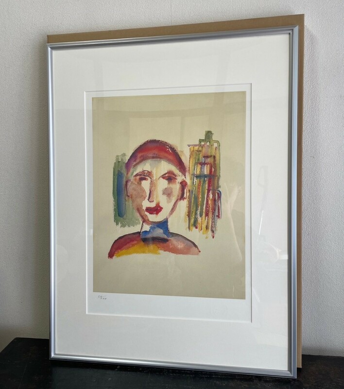 美品☆Henry Miller ヘンリーミラー 額装 ミクストメディア リトグラフ エディション 50/300 人物画 インテリア