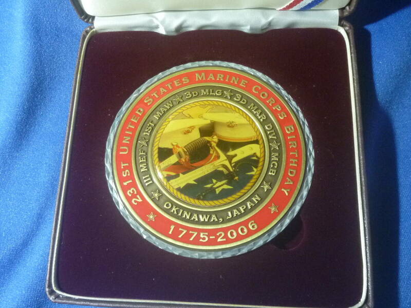 米国海兵隊231回創立記念メダル 質量145g 径8cm 厚さ5mm 新品-230409R