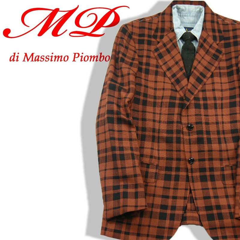 新品 定価33万円 【MP di Massimo Piombo】 春夏 イタリア製 セットアップ スーツ 48 麻 シルク 272152 エムピー ディ マッシモ ピオンボ